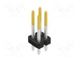 Connector: pin strips; pin header; male; PIN: 4; 2.54mm; THT; 2x2