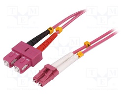 Connector: fiber optic; patchcord; multi mode duplex (MM); LC,SC