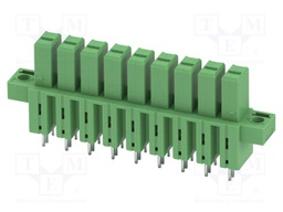 PCB headers, nominal cross section: 6 mm?, color: green, nom