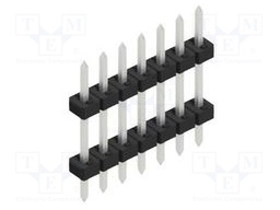 Connector: pin strips; pin header; male; PIN: 7; 2mm; THT; 1x7; 100V