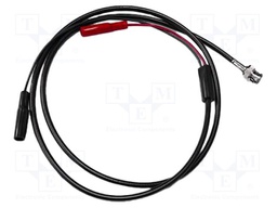 Test lead; BNC plug,aligator clip x2; Len: 0.9m; red and black