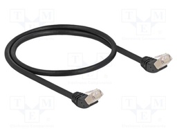 Patch cord; S/FTP; Cat: 6a; RJ45 up angled plug,both sides; 0.5m