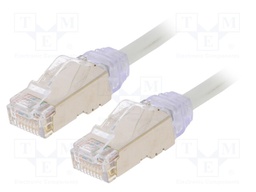 Patch cord; F/UTP,TX6A-28™; 6a; solid; Cu; LSZH; grey; Len: 3m; 28AWG