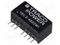 Converter: DC/DC; 3W; Uin: 18÷75V; Uout: 12VDC; Uout2: -12VDC; SIP8