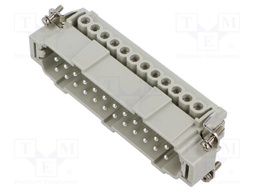 Connector: HDC; contact insert; male; CNE; PIN: 24; 24+PE; 16A; 600V