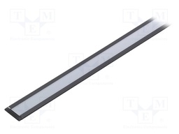 Profiles for LED modules; white; recessed; black; L: 1m; aluminium