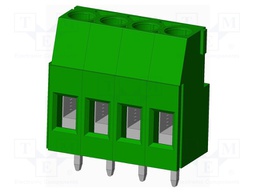 Connector: PCB terminal block; terminal; angled; Plating: tinned