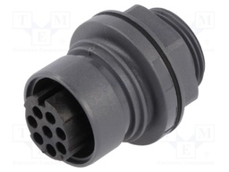 Connector: circular; socket; female; PIN: 8; w/o contacts; UL94V-0