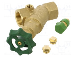 Slant valve; 16bar; brass CW617N; Thread: G 3/4" internal; 1603