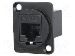 Coupler; FT; Cat: 6; Layout: 8p8c; RJ45 socket,both sides; 19x24mm