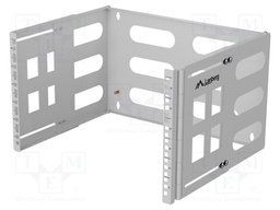 Wall mounting element; 6U; Dimensions: 497x302x400mm; grey; 12kg