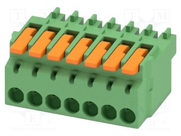 PCB connector, nominal cross section: 1.5 mm2, color: green,