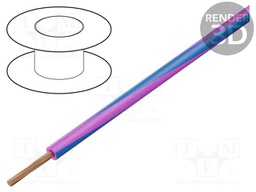 Wire; H05V-K,LgY; stranded; Cu; 1.5mm2; PVC; pink-blue; 300V,500V