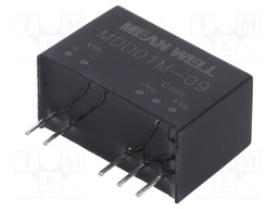 Converter: DC/DC; 1W; Uin: 10.8÷13.2V; Uout: 9VDC; Uout2: -9VDC; SIP7