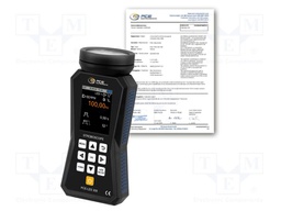 Meter: tachometer, LED stroboscope; Display: LCD 2,8"; IP52; 4.5h