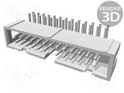 Socket; IDC; male; PIN: 26; angled 90°; THT; 2.54mm; Layout: 2x13