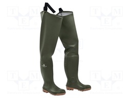 Waders; Size: 47; khaki; Mat: PVC; with metal toecap