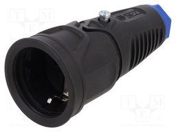 Connector: AC supply; socket; female; 16A; 250VAC; IP20; PIN: 3