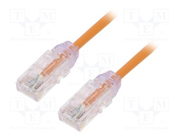 Patch cord; TX6-28™,U/UTP; 6; stranded; Cu; LSZH; orange; Len: 1m