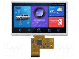 Display: TFT; 7"; 1024x600; Illumin: LED; 16MBFLASH; RGB; 300cd/m2