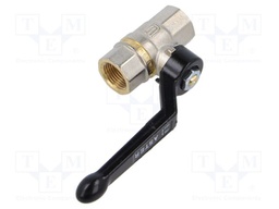 Ball valve; nickel plated brass; 10mm; 25bar; -15÷90°C