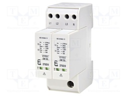 Surge arrester; Type 2+3; Poles: 4; 40kA; Uoper.max: 275VAC; IP20
