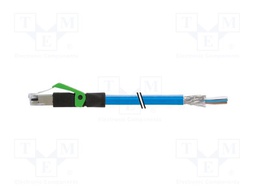 Patch cord; wires,RJ45 plug; 5e; stranded; Cu; PUR; blue; 10m; 22AWG