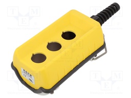 Case; yellow; 46; IP65; plastic; -35÷80°C; Holes no: 3