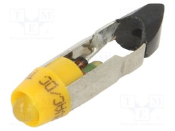 Indicator: LED; T5,5K; yellow; plastic; 28VAC; 28VDC; -20÷60°C; 3mm