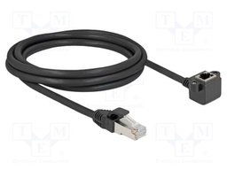Extender Ethernet; F/UTP; Cat: 6; 2m; PVC; black; 26AWG; screw