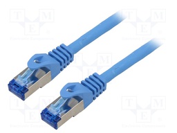 Patch cord; S/FTP; 6a; stranded; CCA; LSZH; blue; 20m; 26AWG; Cores: 8