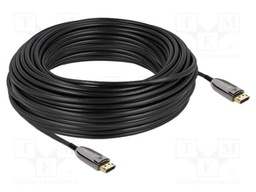 Cable; DisplayPort plug,both sides; TPU; Len: 30m; black; grey