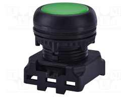 Switch: push-button; 22mm; green; LED; IP65; flat; E; Pos: 2; Ø22.5mm