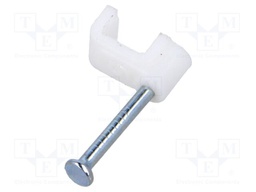 Holder; natural; for flat cable; 100pcs; with a nail