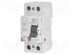 RCD breaker; Inom: 63A; Ires: 100mA; Poles: 2; 230V,240V; IP20; EFI