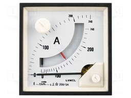 Meter; on panel; analogue; 0÷300A; IP40; 72x72mm; 300V; 260g