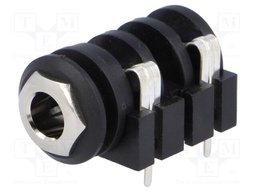 Socket; Jack 6,35mm; female; mono; with on/off switch; angled 90°