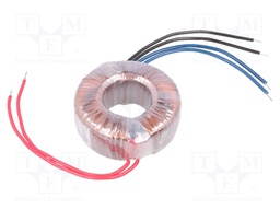Transformer: toroidal; 60VA; 230VAC; 12V; 12V; 2.5A; 2.5A; 0.8kg