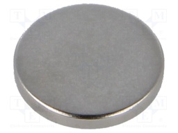 Magnet: permanent; neodymium; 16N; Ø: 15mm; H: 2mm