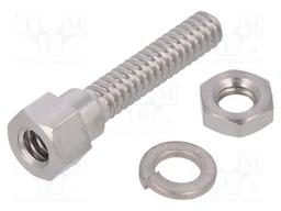 Set of screws for D-Sub; Thread len: 12.7mm; Thread: UNC4-40