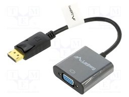 Adapter; DisplayPort 1.1; DisplayPort plug,VGA female; 0.2m