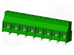 Connector: PCB terminal block; terminal; angled; Plating: tinned