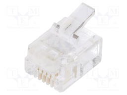 Plug; RJ12; PIN: 4; Layout: 6p4c; IDC,crimped; for cable