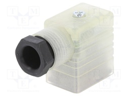 Connector: valve connector; plug; form B; 10mm; female; PIN: 3; 24V