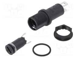 Fuse holder; cylindrical fuses; 5x20mm; 10A; Mounting: on panel