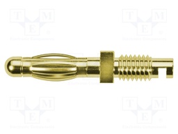 Plug; 4mm banana; 32A; 33VAC; 70VDC; 31.5mm; gold-plated; Thread: M5