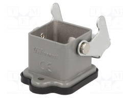 Enclosure: for HDC connectors; size 3A; with latch; straight