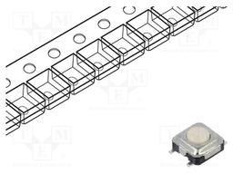 Microswitch TACT; SPST; Pos: 2; 0.05A/12VDC; SMT; none; 1.77N; 1.5mm