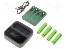 Charger: for rechargeable batteries; Ni-MH; Size: AA,AAA,R03,R6
