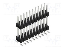 Connector: pin strips; pin header; male; PIN: 20; 2.54mm; SMT; 2x10